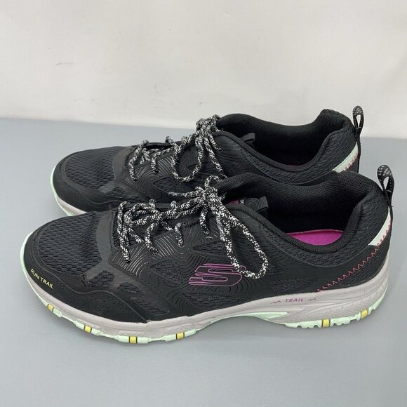 Skechers Hillcrest Pure Escapade Sneakers Shoes Trail Running Black Womens 11 - Picture 7 of 14